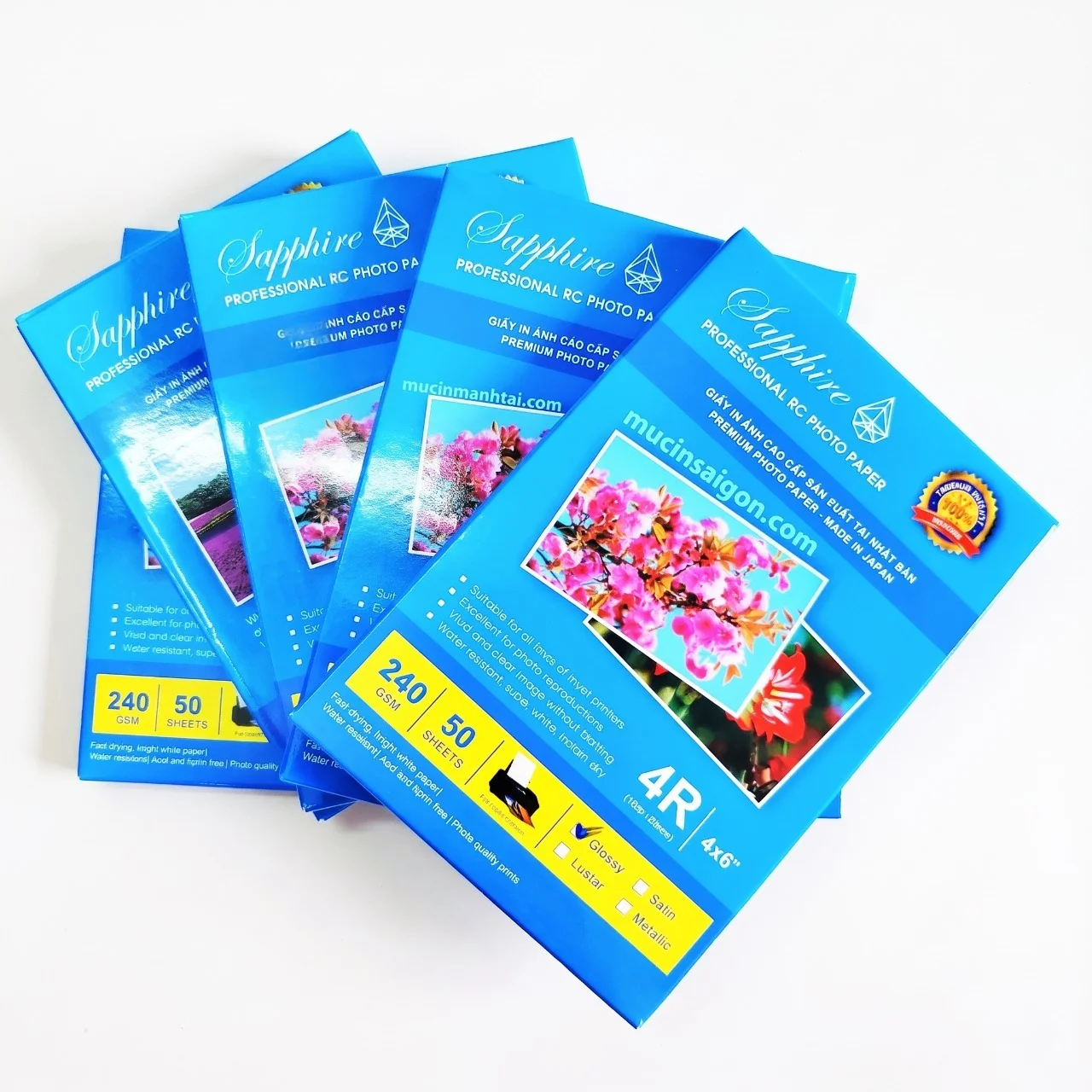 Giấy In Ảnh Sapphire RC Bóng 10x15 240gsm