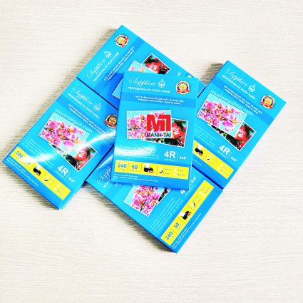 Giấy In Ảnh Sapphire RC Lụa 10×15 240gsm - Máy in & Vật tư chính hãng Mực In Mạnh Tài