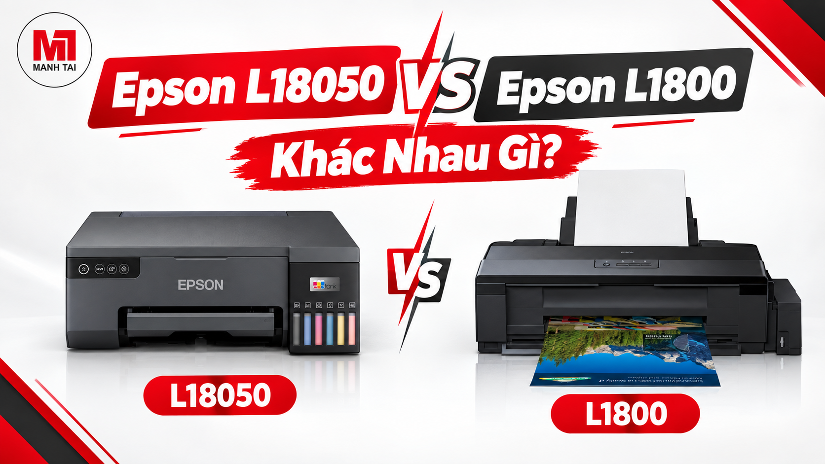 Máy In Epson L18050 Chính Hãng - Kết Nối WiFi, In Ảnh A3+ 6 Màu Sắc Nét 6 So sánh Epson L18050 và Epson L1800 khác nhau gì