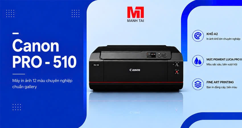 Banner máy in ảnh Canon PRO-510 chuyên nghiệp cho fine art và studio ảnh