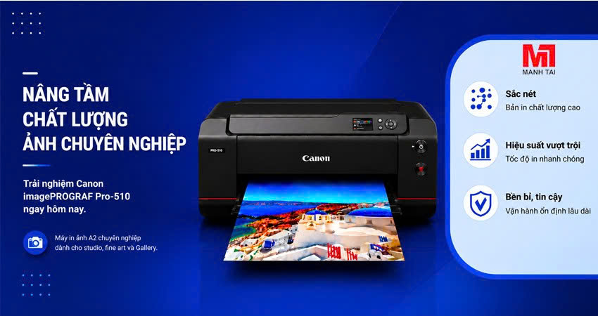 Banner Canon imagePROGRAF PRO-510 dành cho studio ảnh chuyên nghiệp
