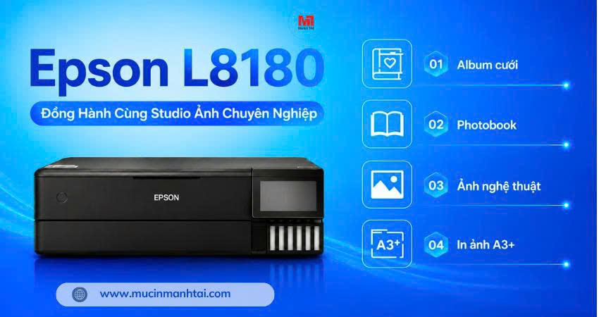 Máy In Epson EcoTank L8180 A3+ Wifi Chính Hãng 4 Banner Epson L8180 dành cho studio ảnh cưới và nhiếp ảnh gia