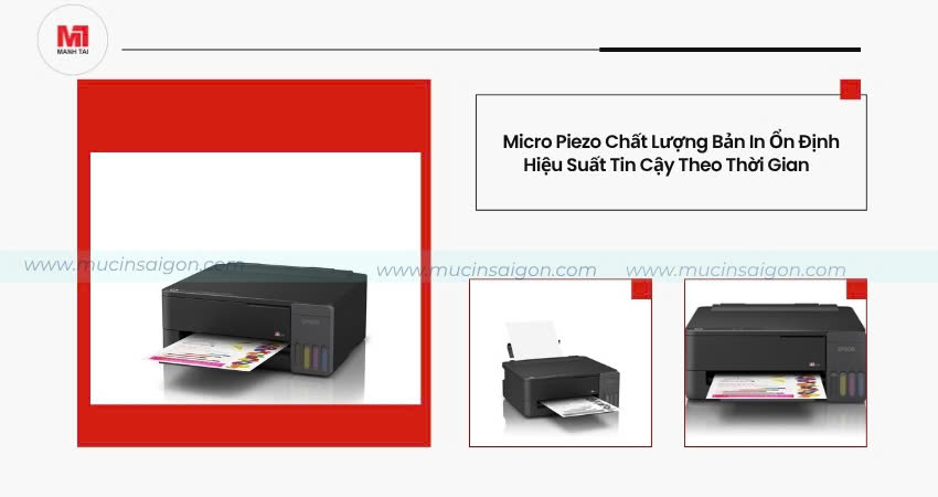 Máy In Phun Màu Epson L1310 A4 Chính Hãng 3 Công nghệ Micro Piezo trên máy in Epson L1310 cho chất lượng bản in ổn định
