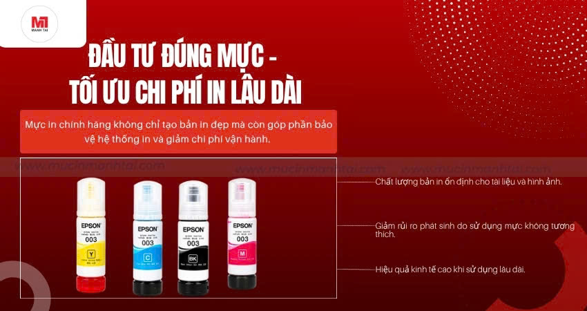 Mực In Epson L11050 Chính Hãng 3 Lợi ích của mực in Epson L11050 chính hãng đối với chất lượng bản in và tuổi thọ máy in