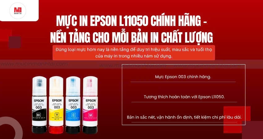 Mực In Epson L11050 Chính Hãng 4 Mua mực in Epson L11050 chính hãng