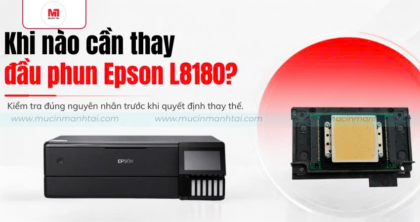 Dấu hiệu cần kiểm tra đầu phun Epson L8180 khi bản in bị sọc hoặc thiếu màu
