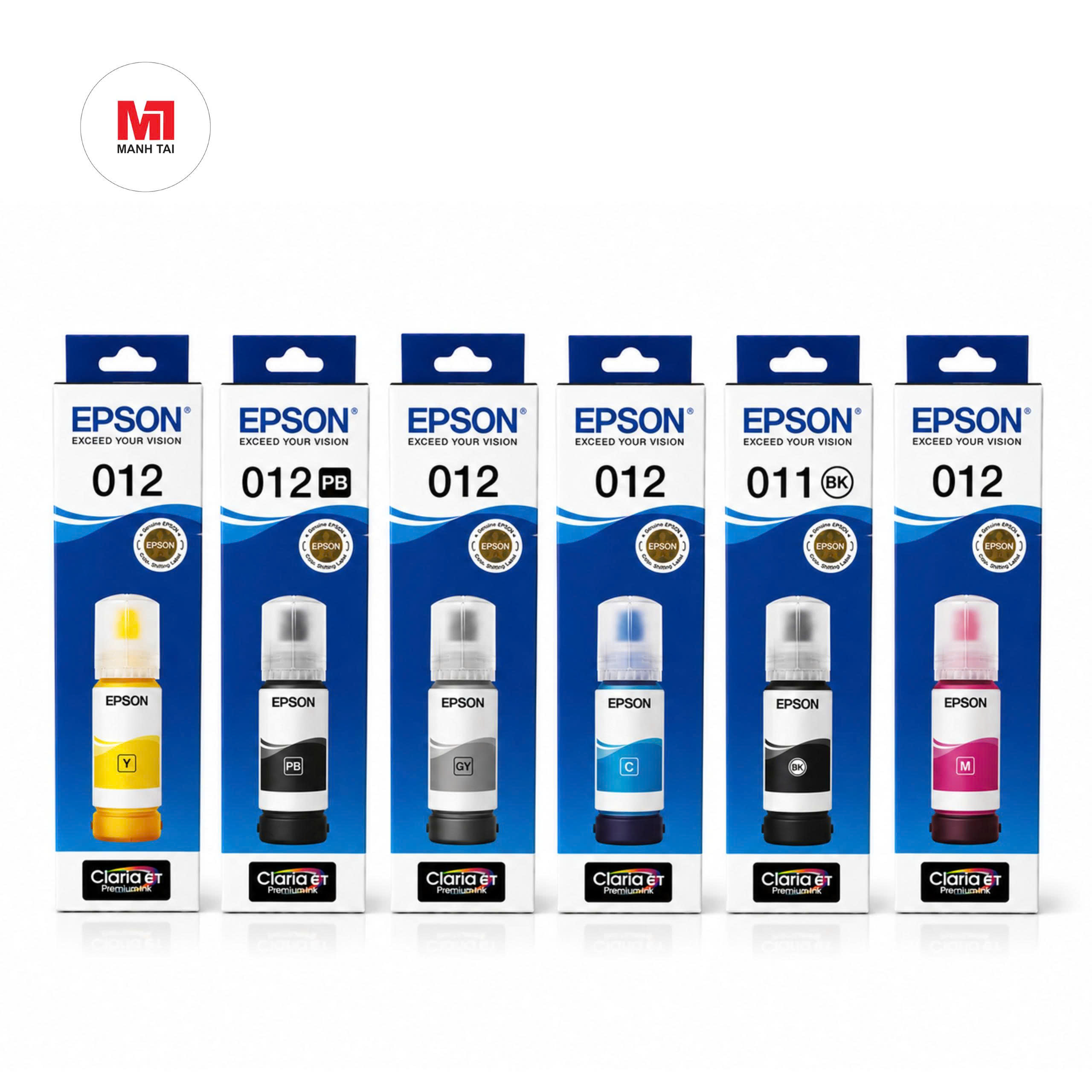 Mực in Epson L8180 011 012 Claria ET Premium 6 màu