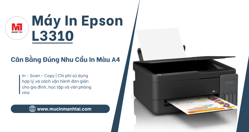 Epson L3310 lựa chọn cân bằng cho nhu cầu in màu A4