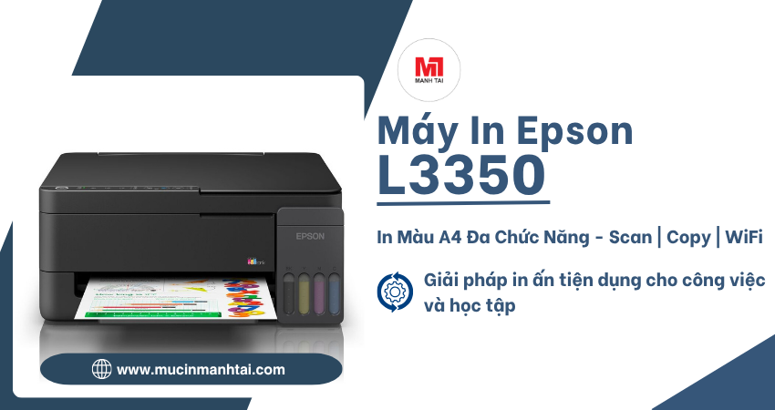 Máy in Epson L3350 in màu A4 đa chức năng Scan Copy Wi-Fi