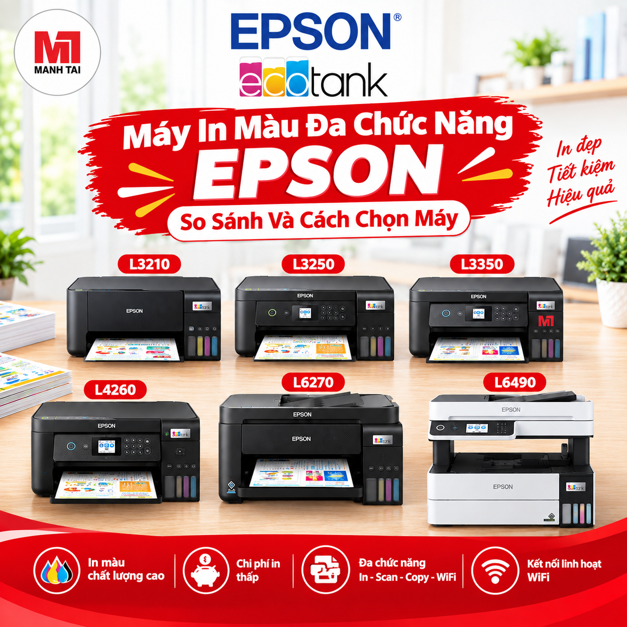 Máy In Màu Đa Chức Năng Epson So Sánh Và Cách Chọn Máy
