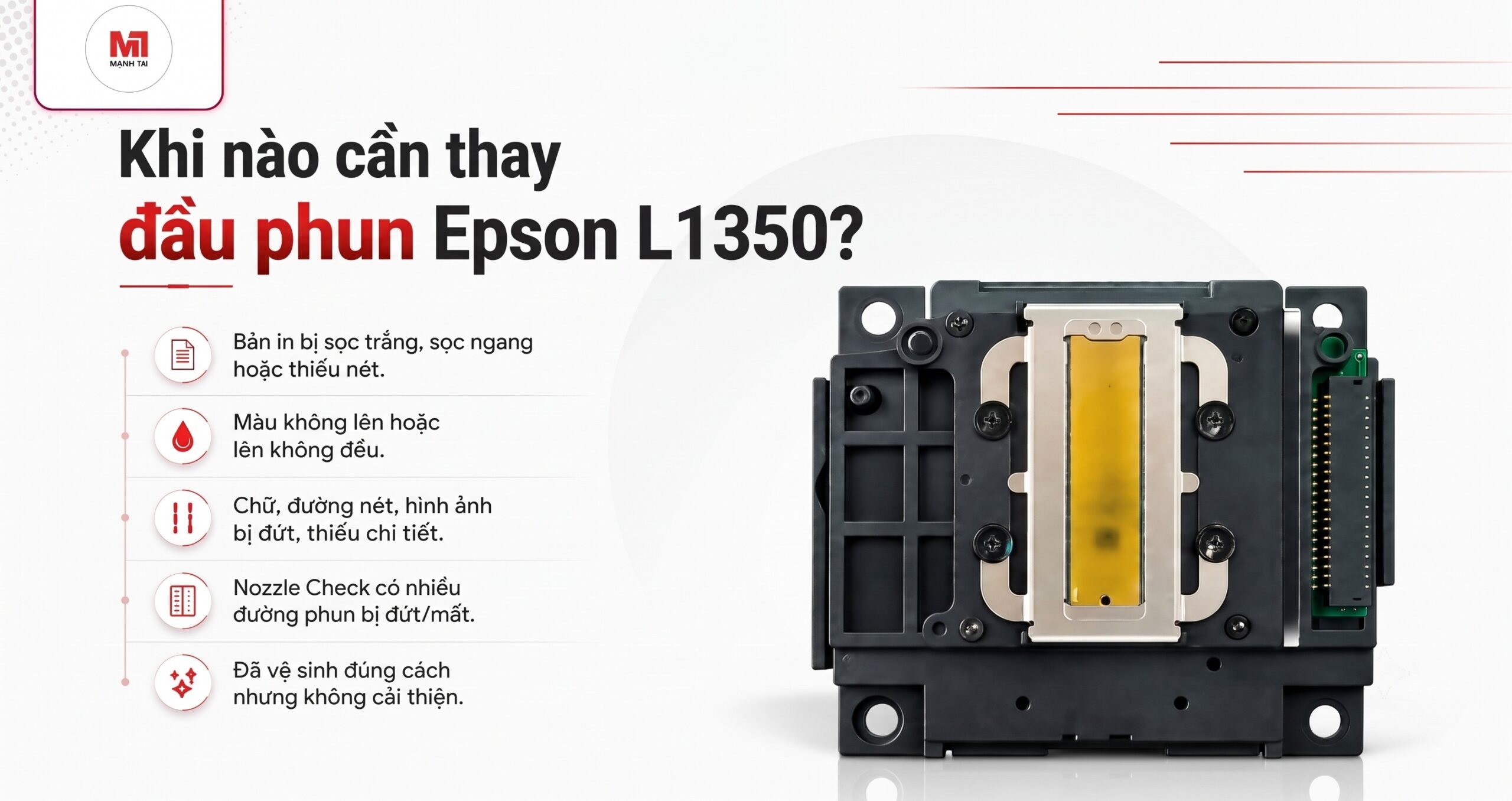 Đầu Phun Epson L1350 2 Khi Nào Cần Thay Đầu Phun Epson L1350?